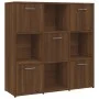 Estantería madera contrachapada roble marrón 90x30x90 cm de vidaXL, Librerías y estanterías - Ref: Foro24-815551, Precio: 90,...