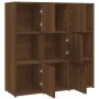 Estantería madera contrachapada roble marrón 90x30x90 cm de vidaXL, Librerías y estanterías - Ref: Foro24-815551, Precio: 90,...