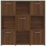 Estantería madera contrachapada roble marrón 90x30x90 cm de vidaXL, Librerías y estanterías - Ref: Foro24-815551, Precio: 91,...