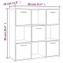 Estantería madera contrachapada roble marrón 90x30x90 cm de vidaXL, Librerías y estanterías - Ref: Foro24-815551, Precio: 90,...