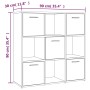 Estantería madera contrachapada roble marrón 90x30x90 cm de vidaXL, Librerías y estanterías - Ref: Foro24-815551, Precio: 91,...
