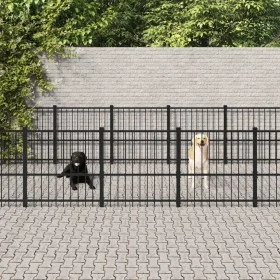 Perrera de exterior de acero 14,11 m² de vidaXL, Casetas y cercados para perros - Ref: Foro24-3124618, Precio: 532,55 €, Desc...