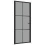 Puerta interior vidrio EGS y aluminio negro 93x201,5 cm de vidaXL, Puertas para el hogar - Ref: Foro24-350566, Precio: 262,93...