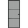 Puerta interior vidrio EGS y aluminio negro 93x201,5 cm de vidaXL, Puertas para el hogar - Ref: Foro24-350566, Precio: 262,93...