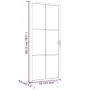 Innentür EGS-Glas und schwarzes Aluminium 93x201,5 cm von vidaXL, Türen für zu Hause - Ref: Foro24-350566, Preis: 257,86 €, R...