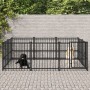 Perrera de exterior de acero 5,63 m² de vidaXL, Casetas y cercados para perros - Ref: Foro24-3124599, Precio: 336,79 €, Descu...