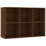 Estantería/Aparador contrachapada marrón roble 66x30x98 cm de vidaXL, Librerías y estanterías - Ref: Foro24-815296, Precio: 6...
