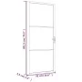 Interior door with tempered glass and black aluminum frame 93x201.5 cm by vidaXL, Doors for the home - Ref: Foro24-350562, Pr...