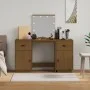 Juego de tocador con LED madera maciza de pino marrón miel de vidaXL, Tocadores para dormitorios - Ref: Foro24-3107842, Preci...