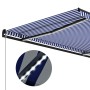 Toldo retráctil manual con LED azul y blanco 300x250 cm en Toldos | Comprar online en Foru.es