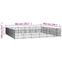 Perrera de exterior de acero 33,87 m² de vidaXL, Casetas y cercados para perros - Ref: Foro24-3124643, Precio: 854,66 €, Desc...