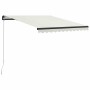 Toldo retráctil manual con LED crema 300x250 cm en Toldos | Comprar online en Foru.es