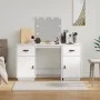 Juego de tocador con LED madera maciza de pino blanco de vidaXL, Tocadores para dormitorios - Ref: Foro24-3107840, Precio: 27...