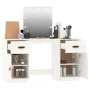 Juego de tocador con LED madera maciza de pino blanco de vidaXL, Tocadores para dormitorios - Ref: Foro24-3107840, Precio: 27...
