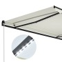 Toldo retráctil manual con LED crema 300x250 cm en Toldos | Comprar online en Foru.es