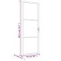 Puerta interior vidrio EGS y aluminio blanco 76x201,5 cm de vidaXL, Puertas para el hogar - Ref: Foro24-350568, Precio: 191,1...