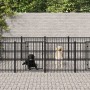 Perrera de exterior de acero 7,51 m² de vidaXL, Casetas y cercados para perros - Ref: Foro24-3124664, Precio: 521,56 €, Descu...