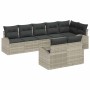 Conjunto de sofás de jardín 8 pcs Gris Claro ratán sintético en Sofás de exterior | Comprar online en Foru.es