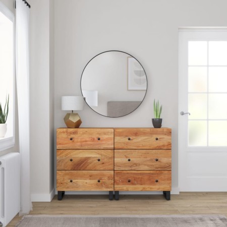 Aparador 2 uds madera maciza de acacia 60x33x75 cm de vidaXL, Aparadores - Ref: Foro24-3143636, Precio: 375,57 €, Descuento: %