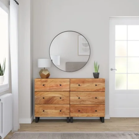 Aparador 2 uds madera maciza de acacia 60x33x75 cm de vidaXL, Aparadores - Ref: Foro24-3143636, Precio: 366,74 €, Descuento: %