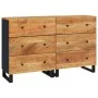 Aparador 2 uds madera maciza de acacia 60x33x75 cm de vidaXL, Aparadores - Ref: Foro24-3143636, Precio: 366,74 €, Descuento: %