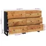 Aparador 2 uds madera maciza de acacia 60x33x75 cm de vidaXL, Aparadores - Ref: Foro24-3143636, Precio: 366,74 €, Descuento: %