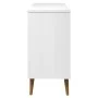Bedside table MOLDE made of solid pine wood, white, 113x40x80 cm by vidaXL, Drawers - Ref: Foro24-350508, Price: 208,42 €, Di...