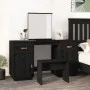 Dresser with solid black pine wood mirror by vidaXL, Bedroom Dressers - Ref: Foro24-3107838, Price: 253,72 €, Discount: %