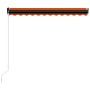 Toldo retráctil manual con LED naranja y marrón 300x250 cm en Toldos | Comprar online en Foru.es
