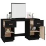 Dresser with solid black pine wood mirror by vidaXL, Bedroom Dressers - Ref: Foro24-3107838, Price: 253,72 €, Discount: %
