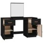 Dresser with solid black pine wood mirror by vidaXL, Bedroom Dressers - Ref: Foro24-3107838, Price: 253,72 €, Discount: %