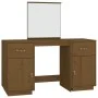 Dressing table with mirror solid honey brown pine wood by vidaXL, Bedroom Dressers - Ref: Foro24-3107837, Price: 240,61 €, Di...