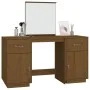 Dressing table with mirror solid honey brown pine wood by vidaXL, Bedroom Dressers - Ref: Foro24-3107837, Price: 240,61 €, Di...