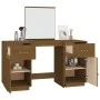 Dressing table with mirror solid honey brown pine wood by vidaXL, Bedroom Dressers - Ref: Foro24-3107837, Price: 240,61 €, Di...