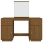 Tocador con espejo madera maciza de pino marrón miel de vidaXL, Tocadores para dormitorios - Ref: Foro24-3107837, Precio: 243...
