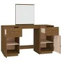 Dressing table with mirror solid honey brown pine wood by vidaXL, Bedroom Dressers - Ref: Foro24-3107837, Price: 240,61 €, Di...