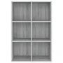 Estantería/Aparador madera contrachapada gris Sonoma 66x30x98cm de vidaXL, Librerías y estanterías - Ref: Foro24-815295, Prec...