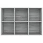 Estantería/Aparador madera contrachapada gris Sonoma 66x30x98cm de vidaXL, Librerías y estanterías - Ref: Foro24-815295, Prec...