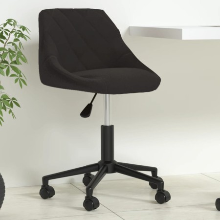 Silla de oficina giratoria de terciopelo negro en Sillas de oficina | Comprar online en Foru.es