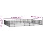 Perrera de exterior de acero 32,93 m² de vidaXL, Casetas y cercados para perros - Ref: Foro24-3124637, Precio: 854,66 €, Desc...