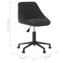 Silla de oficina giratoria de terciopelo negro en Sillas de oficina | Comprar online en Foru.es