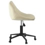 Silla de oficina giratoria de terciopelo crema en Sillas de oficina | Comprar online en Foru.es