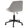 Silla de oficina giratoria de terciopelo gris claro en Sillas de oficina | Comprar online en Foru.es
