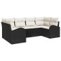 Conjunto de sofás de jardín 6 pcs Negro y ratán sintético en Sofás de exterior | Comprar online en Foru.es