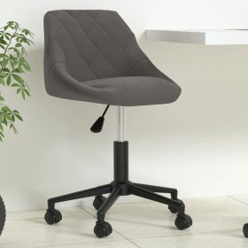Silla de oficina giratoria de terciopelo gris oscuro en Sillas de oficina | Comprar online en Foru.es