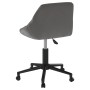 Silla de oficina giratoria de terciopelo gris oscuro en Sillas de oficina | Comprar online en Foru.es
