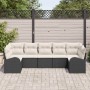 Conjunto de sofás de jardín 7 pcs Negro y ratán sintético en Sofás de exterior | Comprar online en Foru.es