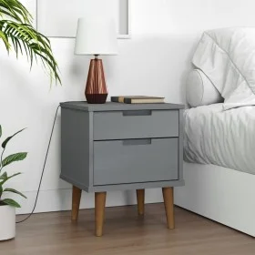 MOLDE bedside table solid gray pine wood 40x35x48 cm by vidaXL, Nightstands - Ref: Foro24-350497, Price: 79,10 €, Discount: %