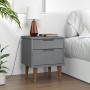 Mesita de noche MOLDE madera maciza de pino gris 40x35x48 cm de vidaXL, Mesitas de noche - Ref: Foro24-350497, Precio: 77,61 ...