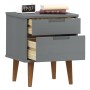Mesita de noche MOLDE madera maciza de pino gris 40x35x48 cm de vidaXL, Mesitas de noche - Ref: Foro24-350497, Precio: 77,61 ...